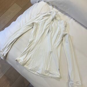 White Lululemon Quartzip with front pockets